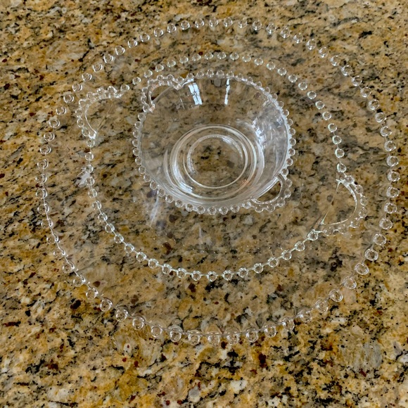 Glass serving platter set - Picture 1 of 3